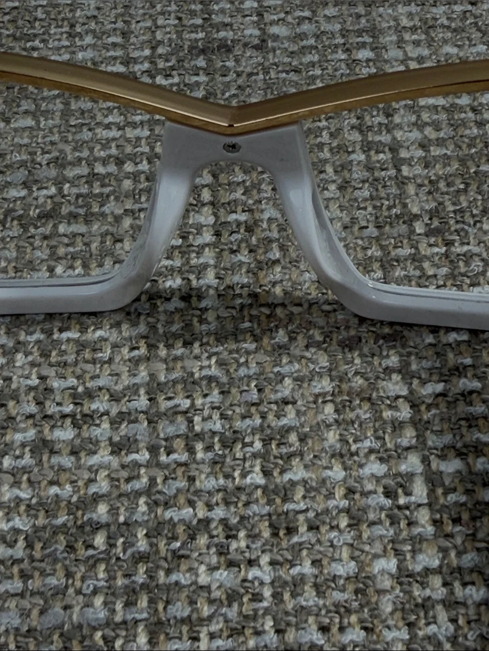 Contemporary White and Gold Geometric Sunglass Frames 90’s Y2K
